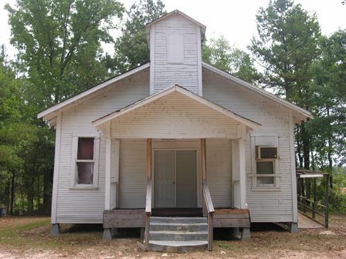 white house in forest