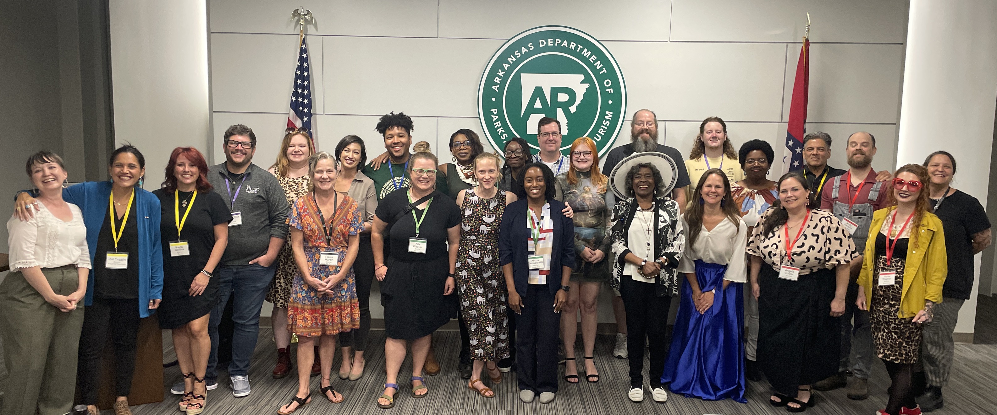 The 2023 cohort for Artist INC Live pose after the Live Share.