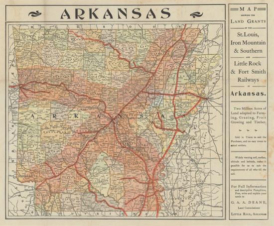 historical map of arkansas