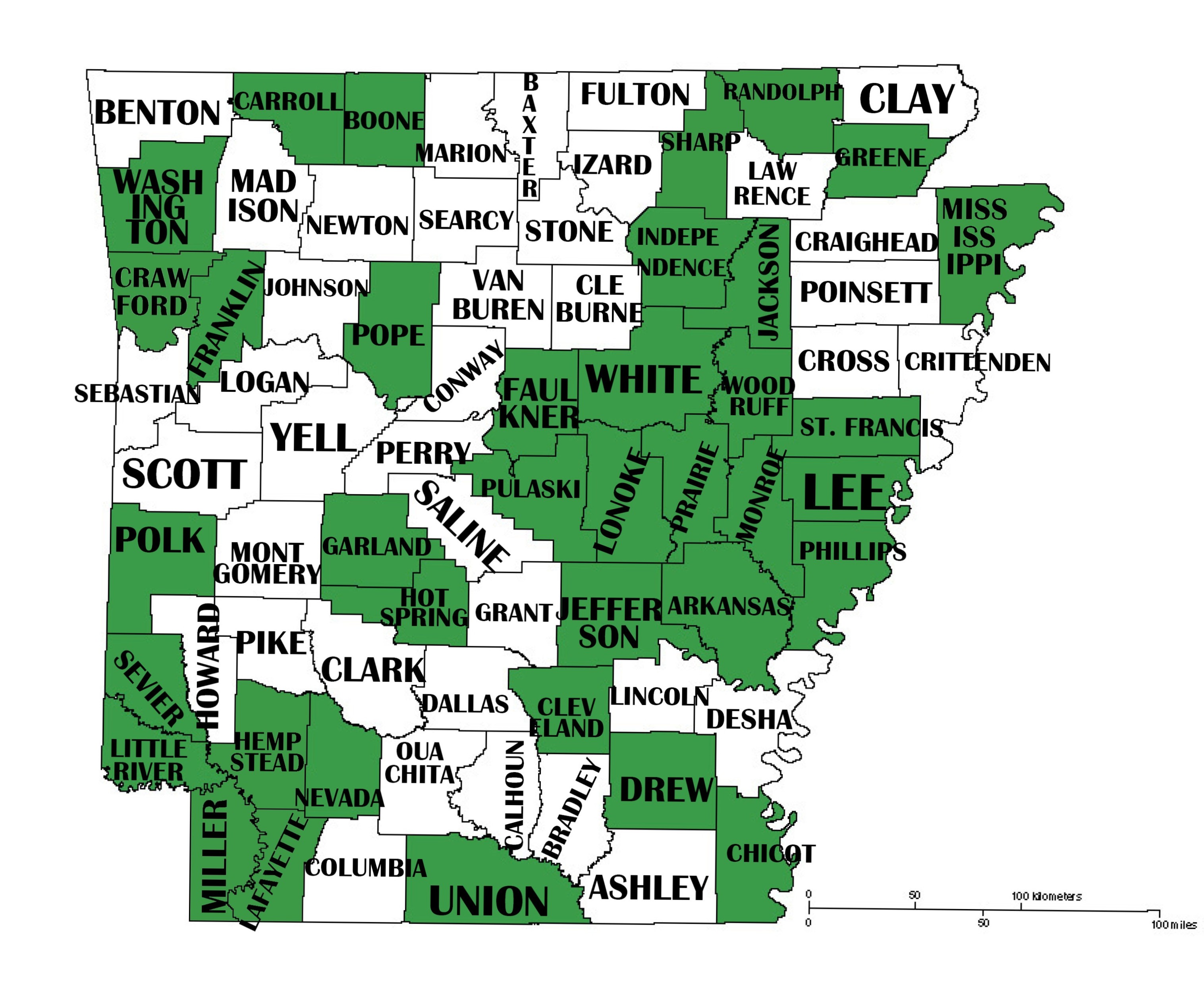 Newspaper County Map