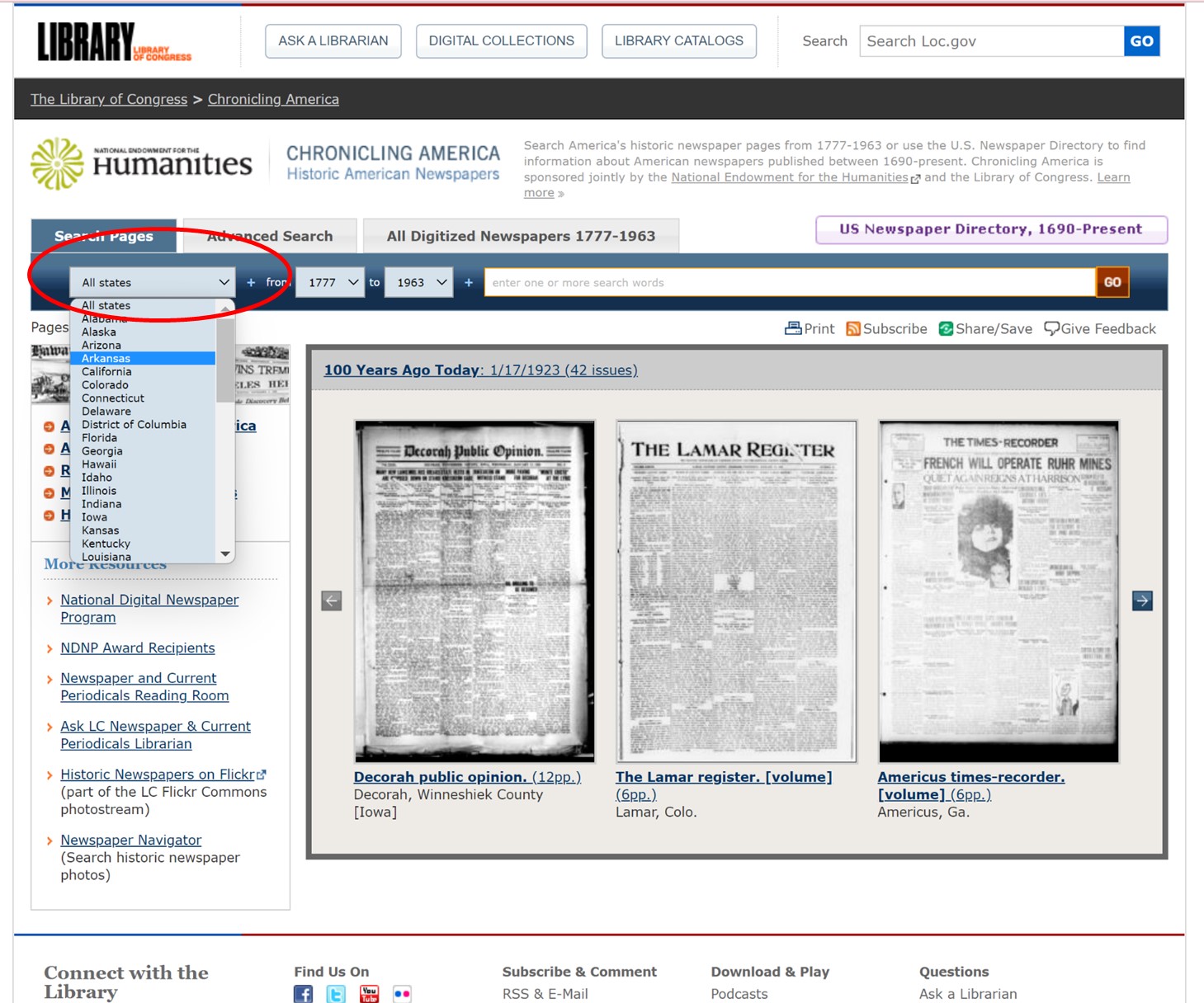 Using Chronicling America for Encyclopedia of Arkansas Research (Guest Blog)