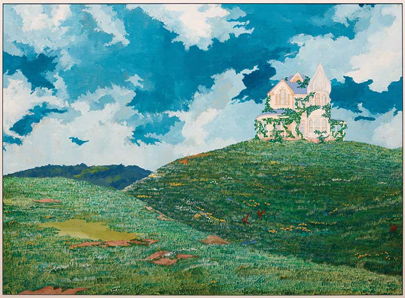 Mind’s House II by Dwight “Kuimeaux” Drennan Watercolor on paper.  From the collection of Dean Lottinger.